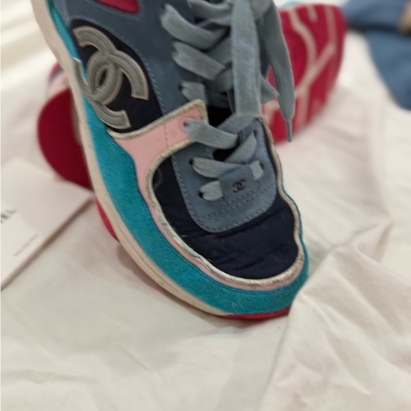 Chanel Sneakers in Pink, Blue, and Green - Picture 3 of 10